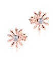 Flower Shaped CZ Silver Stud Earring STS-5170